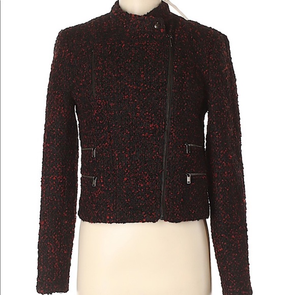 Banana Republic Jackets & Blazers - NWOT Banana Republic Red And Black Motto Jacket